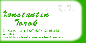 konstantin torok business card